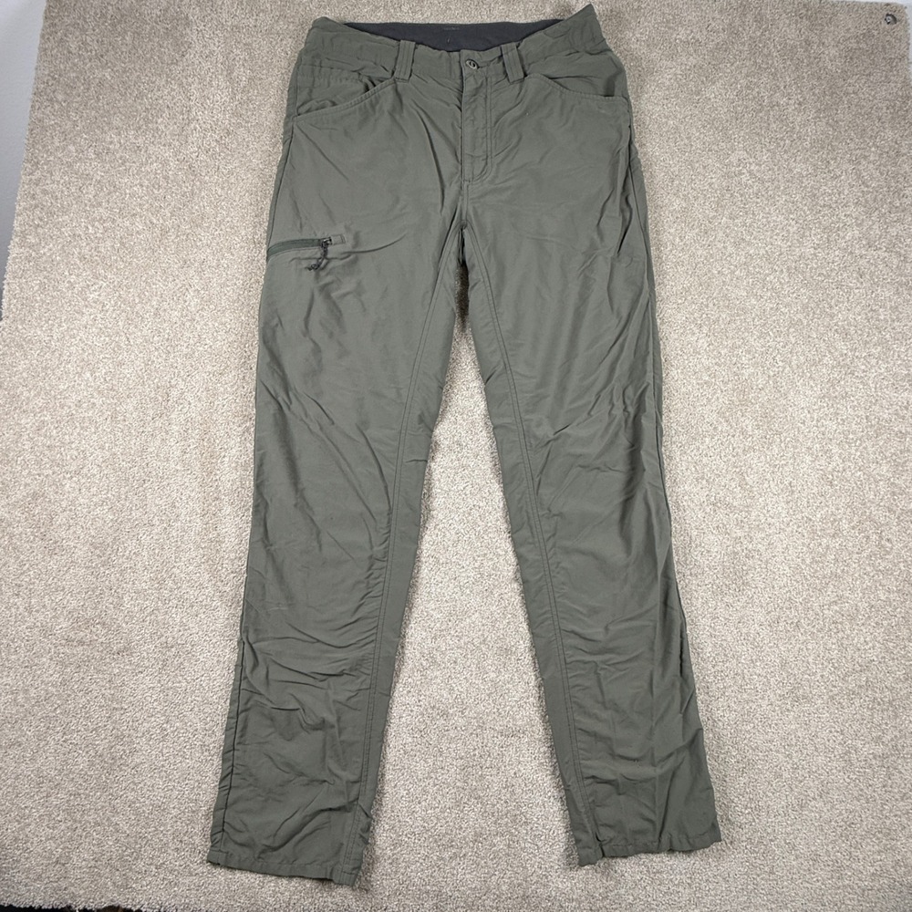 Patagonia Mens Quandary Hiking Pants Size 32 Sage Green Nylon Stretch Outdoor